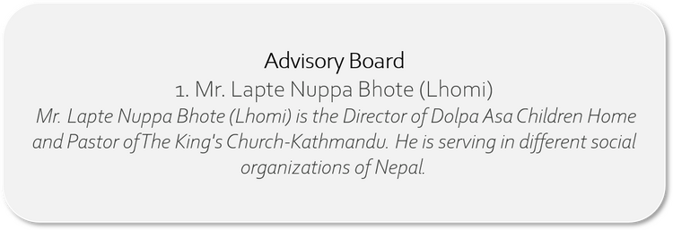 Advisory board Advisory board